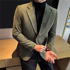 厚款灯芯绒~西服外套条绒西装金属装饰设计感单西上衣DX960-P155，男装西服套装，电商A213