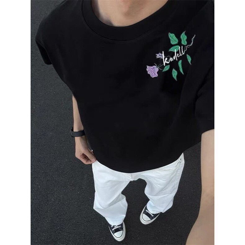 刺绣花卉纯棉短袖ZX0232-P26,男装T恤,星座313A(原308A-2)