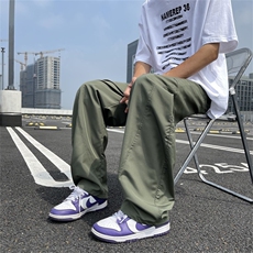 夏秋新款男士时尚潮流立体裁剪大口袋休闲裤慵懒风阔腿裤K026/P40，男装休闲裤，星座506