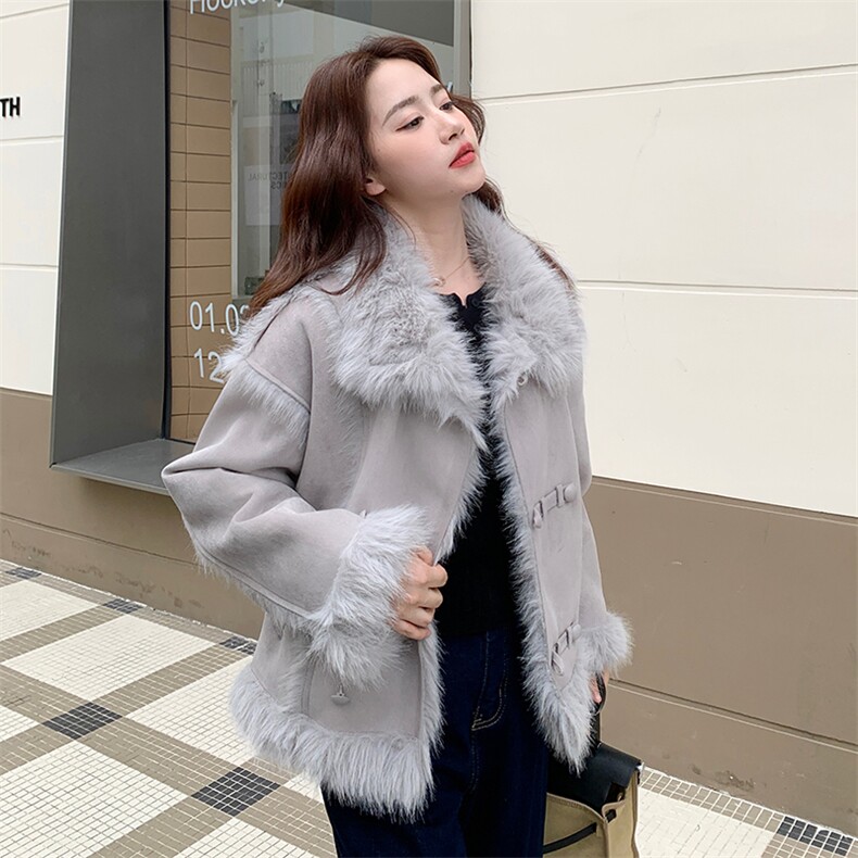 xian货2025冬款加厚皮毛一体B109-9863-225-338,女装短外套,2B109