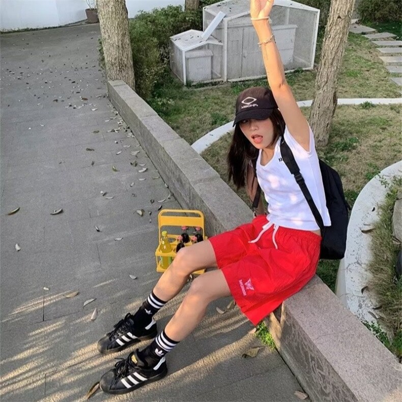 美式复古运动短裤夏季男女休闲中裤潮薄款篮球速干五分裤ins潮,男装牛仔裤,星座506A