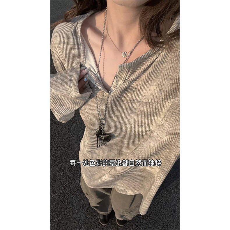 防晒皮肤衣C6079-TP3558男女可穿慵懒垂感V领休闲宽松上衣,男装卫衣,电商A102