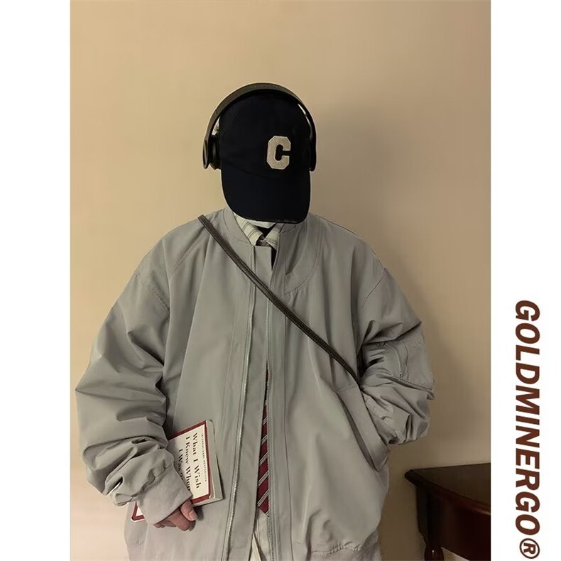 复古cityboy立领夹克外套男女春秋宽松休闲百搭棒球服JK2445-p60,男装夹克,星座1008