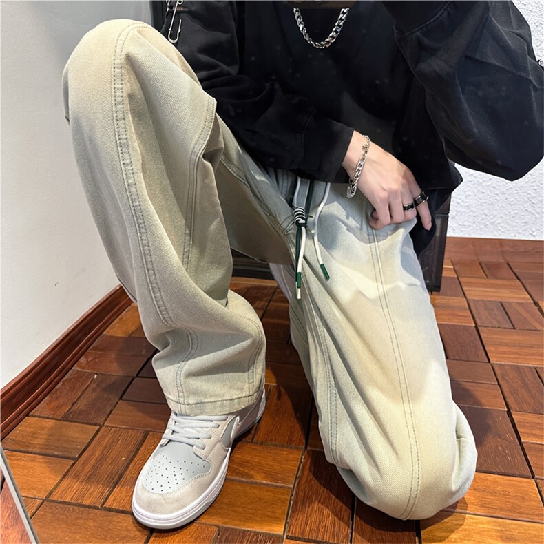 k1086-p55-控78M-5XL大码现货折皱宽松cleanfit牛仔裤,男装牛仔裤,星座116
