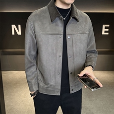 新款数据款2025秋季新款麂皮绒夹克外套男240-JK8069-P145，男装夹克，电商B240