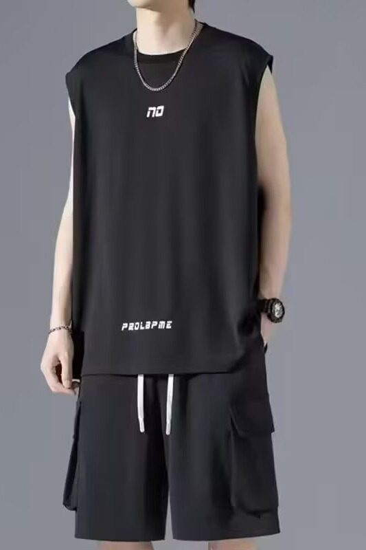 GT6501P40夏季宽松无袖背心套装训练服篮球服,男装背心/马甲,星座1108-5