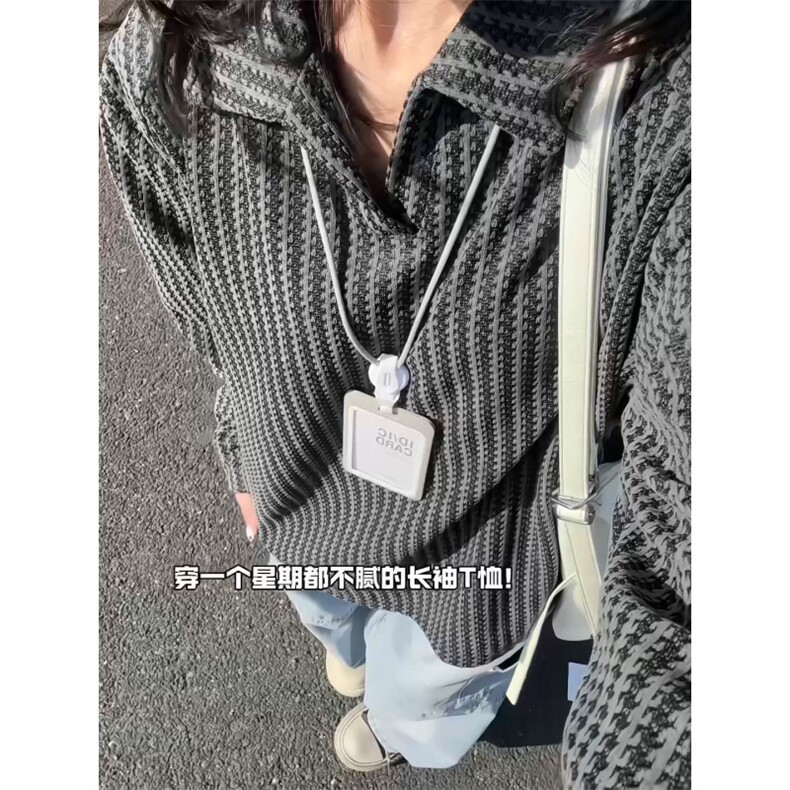 XZ809A/SYR01/特P29/控58 雪尼尔小香风设计感polo衫长袖T恤卫衣图片
