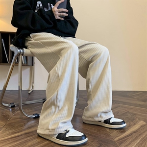雪尼尔筷子条重磅贴标休闲裤M~5XL XZ604-KG45-P55控68图片
