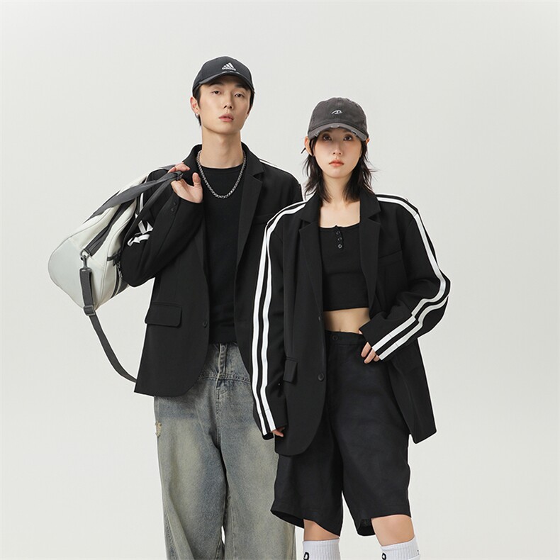 休闲情侣西装外套韩系氛围感穿搭高街英伦雅痞西服A436-2518-P95,男装西服套装,电商A436