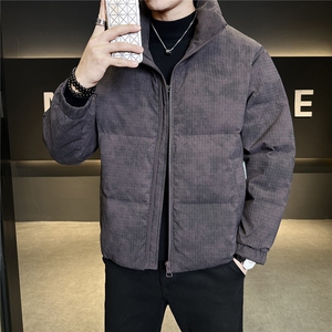 冬季店主风新款立领标羽绒服男 短款保暖羽绒外套Y12032-P230图片