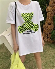 新款小熊短袖T恤，女装T恤，菲库feiku