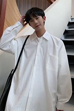 小清新外穿长袖衬衫男个性百搭休闲衬衣上衣C2600/P38，男装衬衫，电商D202-1