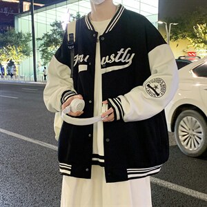 重磅 2024秋冬季刺绣棒球服简约夹克男装青少年潮流外套P85控118图片