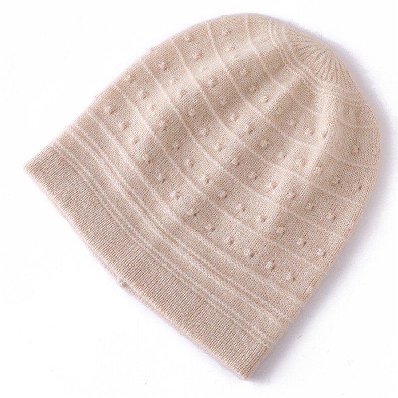 D5芝麻波点帽子35%针织帽秋冬新款柔软舒适保暖简约，帽子，大洋妞羊绒二店