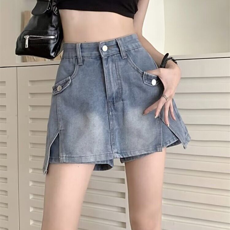 大码胖mm新款高腰显瘦牛仔短裙女辣妹性感裙裤夏季薄款a字半身裙,男装休闲裤,星座1210-1