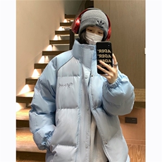 EQ356冬季拼接撞色棉服外套男女情侣装面包服棉衣2024新款，男装棉衣，电商C306-1