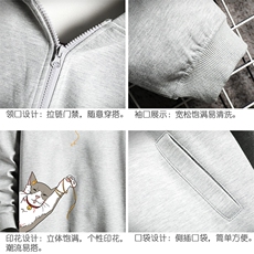 KS21013-P38连帽开衫卫衣男运动外套大码班服网格挂拍，男装卫衣，电商A040A