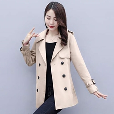 小个子风衣百搭气质2025春秋新款显高矮个子修身收腰短款外套女，女装风衣，韩蔻秀
