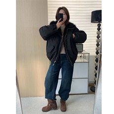 203-6MY8856P108特重磅大毛领连帽座山雕面包服派克服，男装卫衣，星座203-6(原电商259)