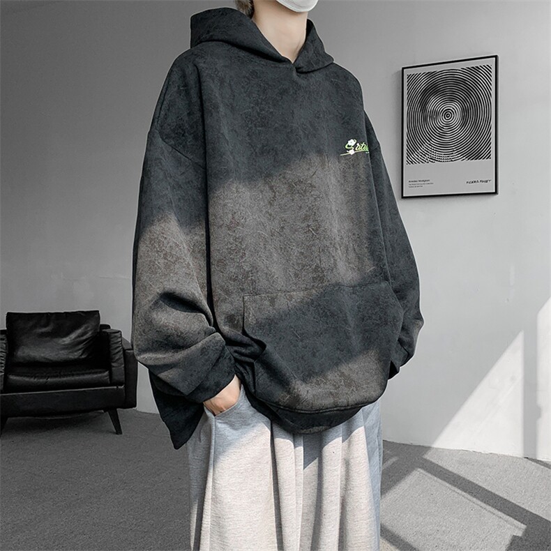现货WY10079-特P40控68秋季新款华棉扎染高品质百搭连帽卫衣,男装卫衣,电商A059