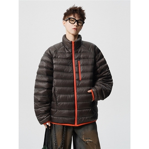可二开轻便90绒白鸭绒M-5XL大码锦纶羽绒服男78188P238控328图片
