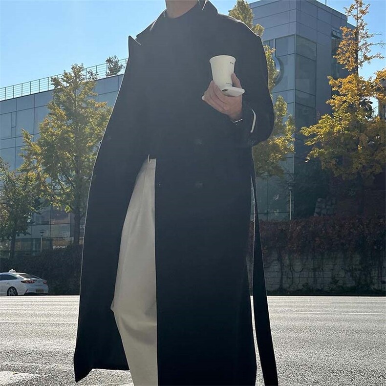 冬季韩版男士毛呢大衣美式中长款风衣夹克外套1209-P150,男装夹克,星座1004-3