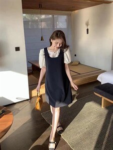 【夏季新款】韩版背带群两件套图片