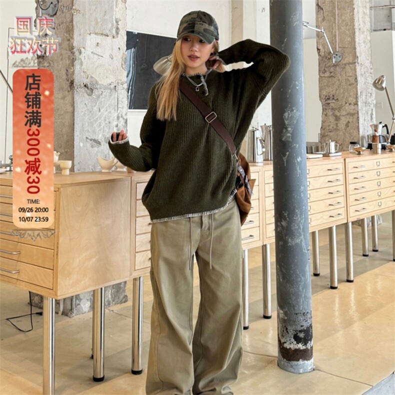 Cleanfit珠地设计感亨利领毛衣百搭慵懒风手工缝线针织衫外套秋冬,男装针织衫/毛衣,星座601-1
