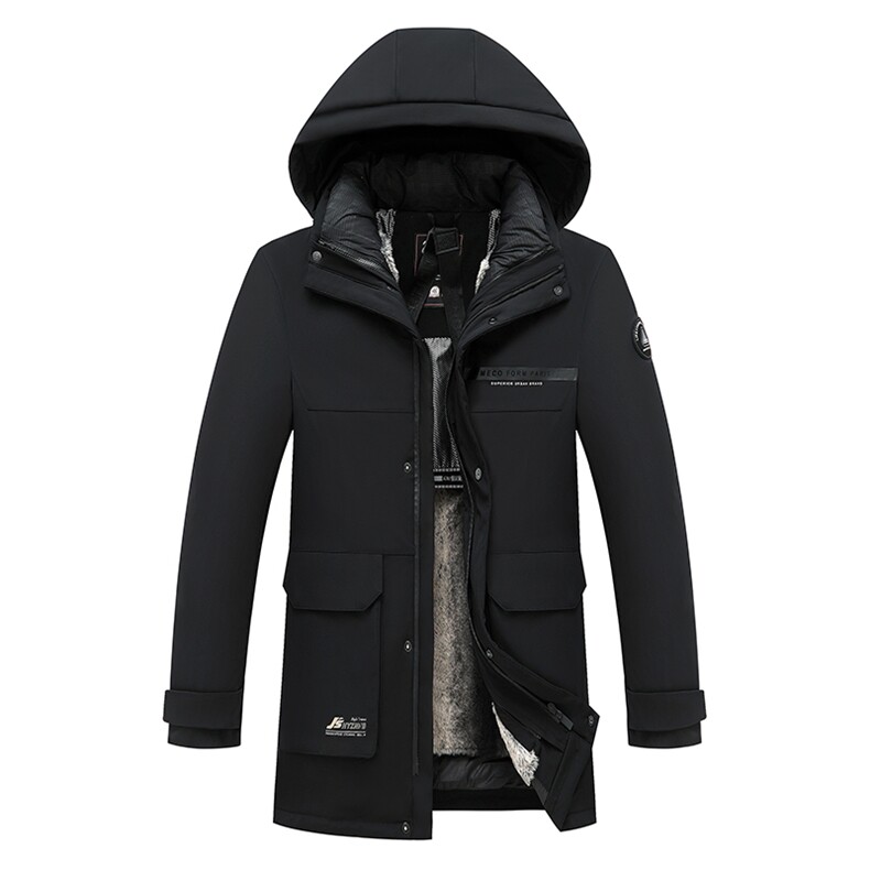 内胆可拆卸鹅绒服男中长款冬季加厚中年男士高端鹅绒连帽外套男潮，女装短外套，电商B212（原钱塘6029）