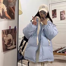 粉色棉衣女式2024年冬季新款韩系学生宽松显瘦加厚小棉袄棉服外套，男装棉衣，星座506A