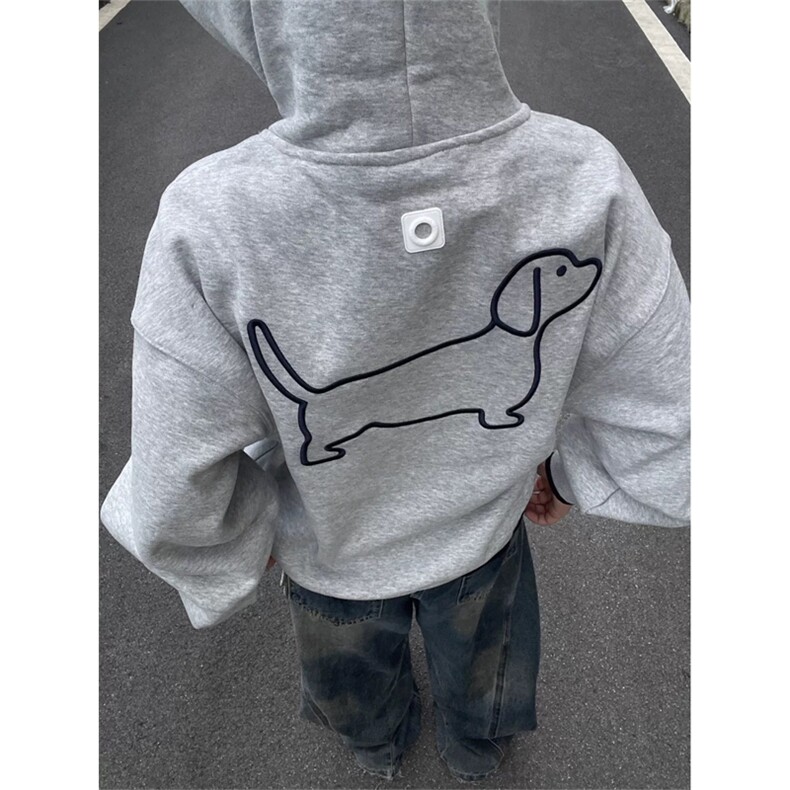 网图有货小拼接小狗男女款华棉卫衣秋冬宽松连帽上衣A932-P53，男装卫衣，星座1505