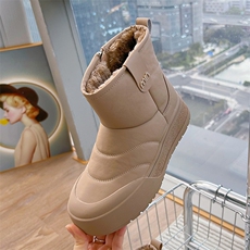 真皮雪地靴女2024冬季新款厚底增高棉鞋女保暖加绒女靴百搭靴子女，女鞋雪地靴，电商A223