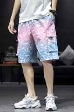 2024夏季新款日系沙发大码渐变色短裤M-5XHK21258-P35，男装牛仔裤，电商A022