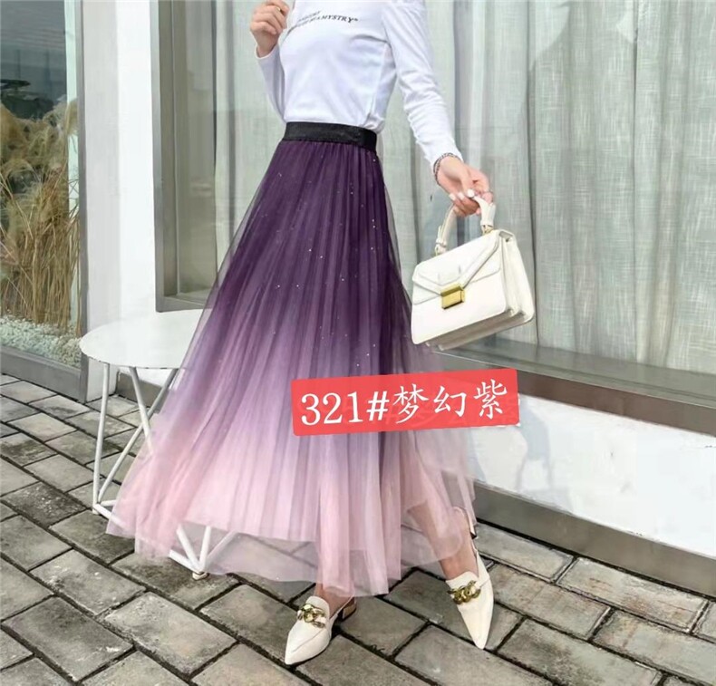 冬季新款半裙，女装半身裙，浪漫流纱