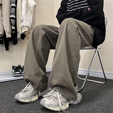 复古高街美式秋季牛仔裤男士休闲长裤潮牌宽松直筒裤子N28-P48，男装牛仔裤，星座308B-1
