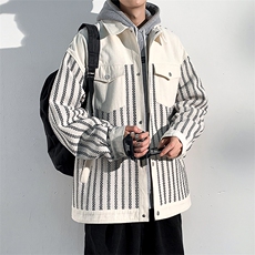 2024春季新款现货拼接条纹夹克男外套JK7713-P80，男装夹克，星座1204-3