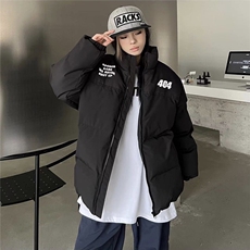 M258-P64潮美式加厚保暖情侣面包服外套男女冬字母印花，男装棉衣，电商B323A