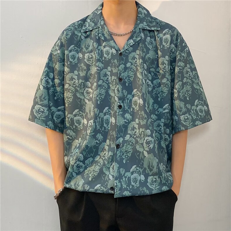 夏季新款衬衫潮流慵懒男方领衬衫P30,男装衬衫,星座1116-2