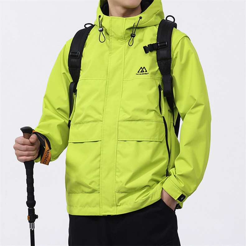 2025新款潮流痞帅连帽二合一马甲男夹克登上外套F0922-P100控199,男装夹克,电商D215