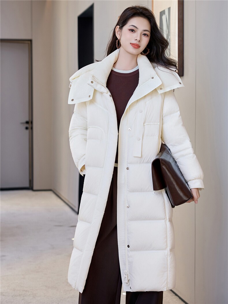 长款棉服女2025新款宽松立领连帽防风冬季棉袄加厚过膝羽绒服,女装羽绒服,阿舍尔精品