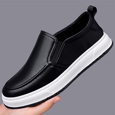 休闲皮鞋男厚底出勤透气正装商务男士一脚蹬乐福鞋小白鞋男豆豆鞋，男鞋皮鞋，电商A223