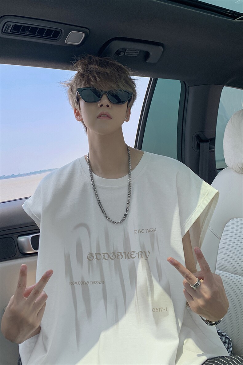 夏季新款外景运动大码宽松背心男青年休闲坎肩打底衫BX00020/P25,男装背心/马甲,电商B316