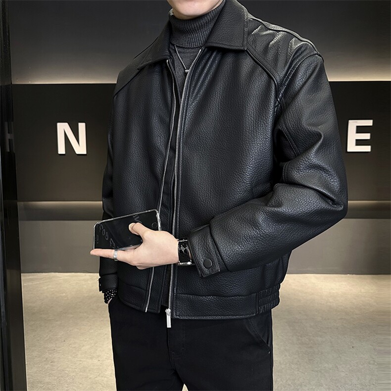 M-3XL0024-P275标90白鸭绒小翻领皮羽绒服男,男装羽绒服,电商B321-1