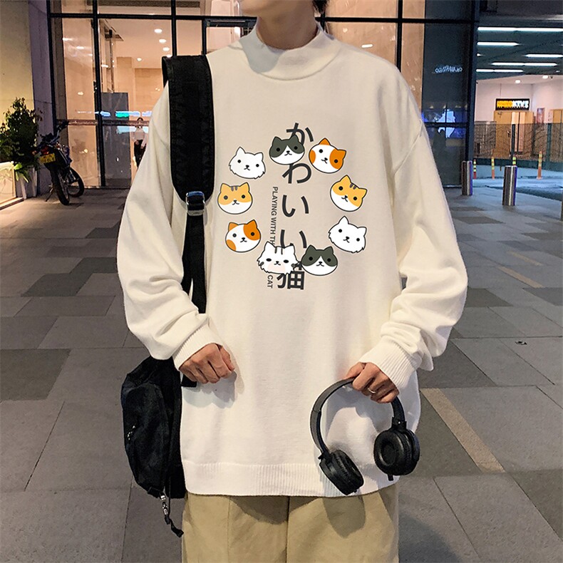 M18215-P45加绒款-P65半高领毛衣男士大码针织衫男毛线衣男,男装针织衫/毛衣,电商A040