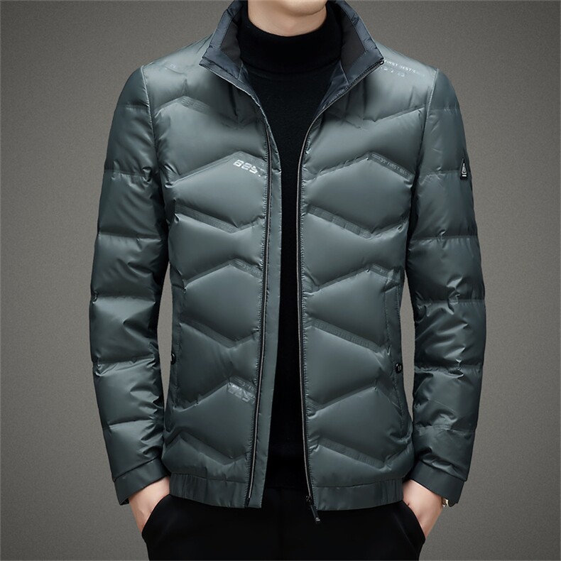 BAMJ-8907钱塘2020-2中年男士冬季厚款简约立领商务羽绒服P140,男装羽绒服,钱塘207-2