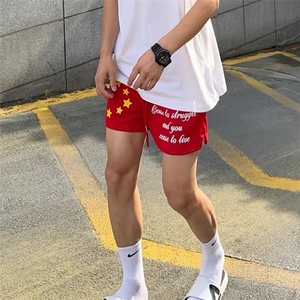 美式印花字母运动四分裤潮牌简约刺绣原宿风夏装新款不过膝短裤