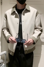 小伙风~2026秋季新款拼色设计夹克外套K351/P95，男装夹克，电商B331