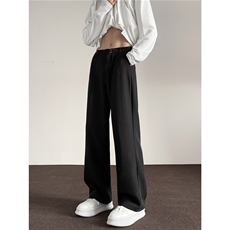 垂感高密面料个性腰头西裤休闲裤-AX00581-特批30-聚酯纤维，男装西裤，电商A061