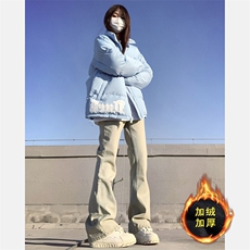 弹力加绒加厚黄泥色牛仔裤男715-6-BX07P50加绒P55(控78），男装牛仔裤，星座715-6