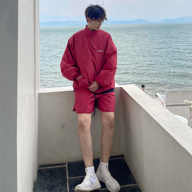 （自家图）防嗮衣套装男上衣加短裤2306-P75,男装休闲套装,星座910-5